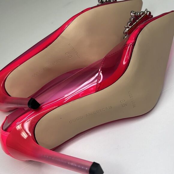 Good American Hot Pink Cinder-f*cking-rella Pump Size 8.5 - Picture 7 of 8